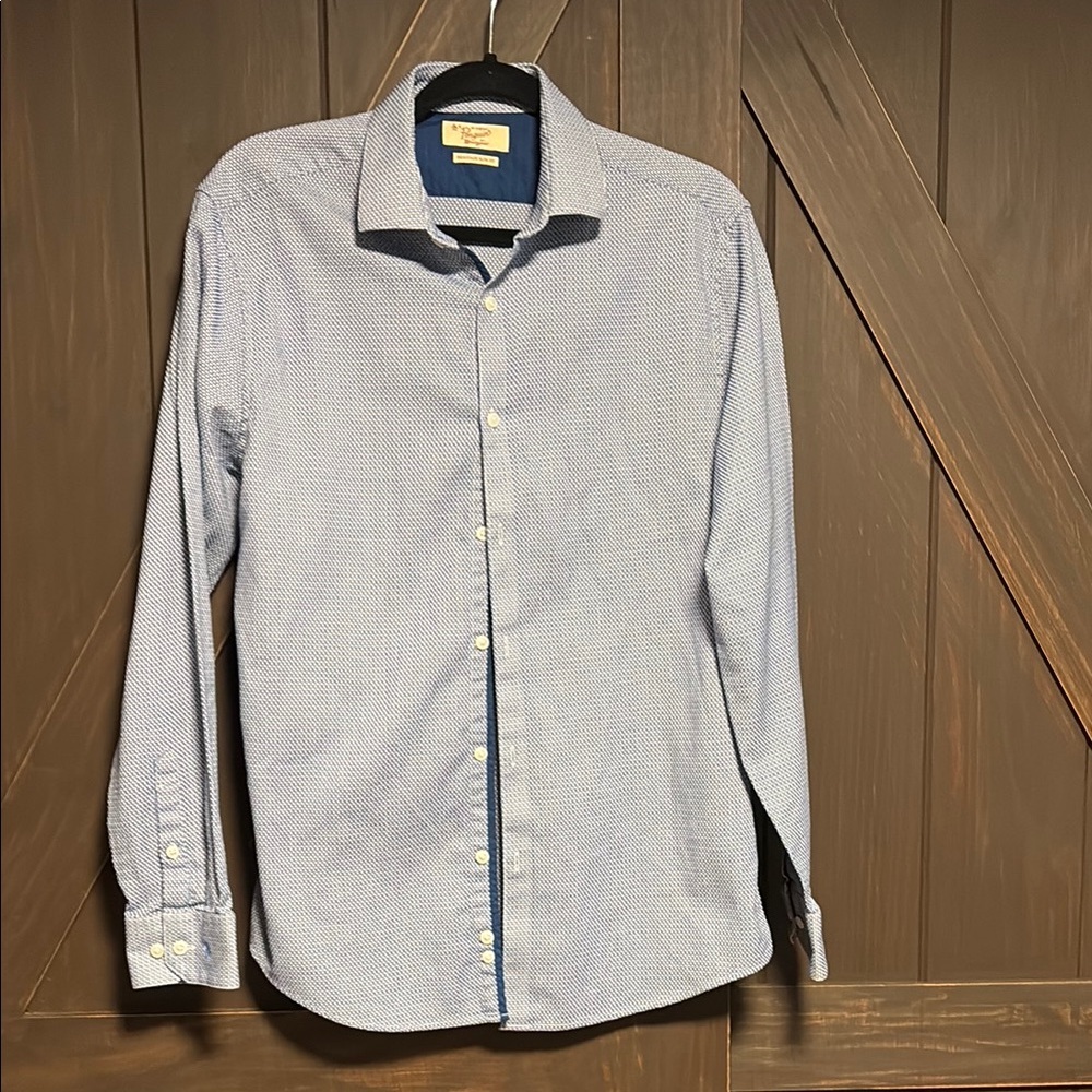 Men's Casual Button Down Shirt - Blue